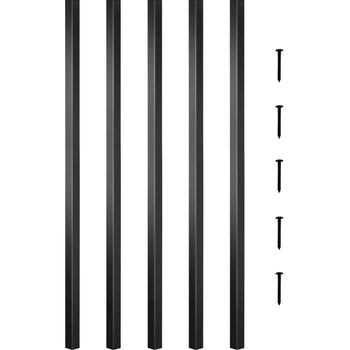 Deck Balusters, 101 Pack Metal Deck Spindles, 26\"x0.75\" Staircase Baluster with Screws, Aluminum Alloy Deck Railing for Wood and Composite Deck, Square Baluster for Outdoor Stair Deck Porch