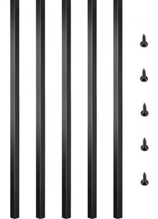 Deck Balusters, 101 Pack Metal Deck Spindles, 32\"x0.8\" Staircase Baluster with Screws, Aluminum Alloy Deck Railing for Wood and Composite Deck, Square Baluster for Outdoor Stair Deck Porch
