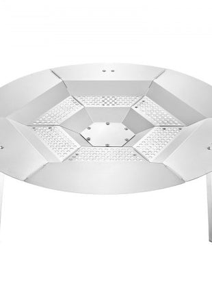 Fire Pit Heat Deflector for Solo Stove Yukon, 27 inch Bonfire Round for Wood Burning Fire Pit, 304 Stainless Steel Heat Diffuser, Detachable Burner Cover Camping Accessories