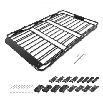 Roof Rack Cargo Basket, 64 x 39 x 4 in, Heavy Duty Roof Top Carrier Basket with Folding Design, 200 lbs Capacity, All-Weather Easy-Install Car Top Luggage Holder, Universal Fit for SUV Truck Car