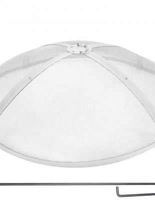 Fire Pit Spark Screen Round 30", Reinforced Heavy Duty Steel Metal Cover, Outdoor Firepit Lid, Easy-Opening Top Screen Covers Round with Ring Handle for Outdoor Patio Fire Pits Backyard