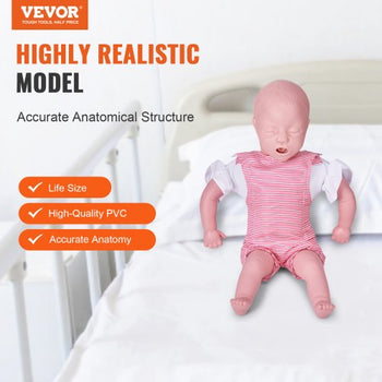 Infant CPR Training Manikin, Heimlich Maneuver and Cardiopulmonary Resuscitation (CPR) Practice, Professional Infant Airway Obstruction Training Manikin, Baby Infarction Model for Education