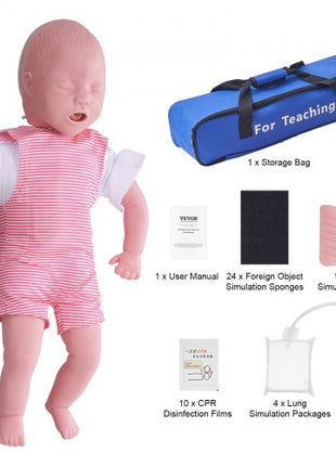 Infant CPR Training Manikin, Heimlich Maneuver and Cardiopulmonary Resuscitation (CPR) Practice, Professional Infant Airway Obstruction Training Manikin, Baby Infarction Model for Education