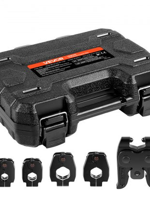 5PCS VUS Pressing Kit, 4PCS Press Rings (1/2", 3/4", 1", 1-1/4") & R8 Actuator - Compatible with ProPress Copper Pipes, Work with 32KN Standard Press Tools for 180° Operation