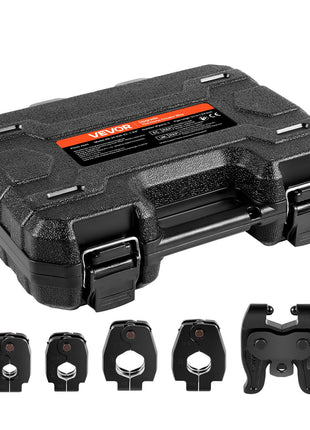 5PCS VUS Pressing Kit, 4PCS Press Rings (1/2", 3/4", 1", 1-1/4") & R8 Actuator - Compatible with ProPress Copper Pipes, Work with 24KN Compact Press Tools for 180° Operation