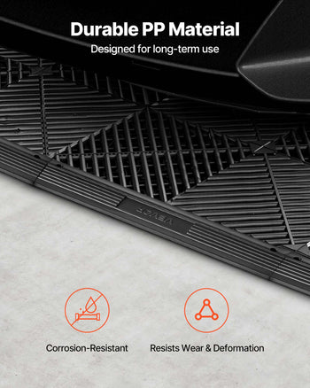 Transition Edge Kit, 11-Piece, Durable Straight Garage Floor Edging, PP Material, Easy Installation, Edge Protection for Wet Area Restaurant Pool, Only Compatible with  Drainage Mats, Black