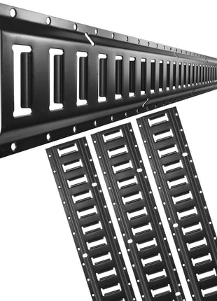 E Track Tie Down Rail Kit, 5' Steel Rails, 4 Pack, Secure Cargo & Heavy Loads Up to 2000 lbs, Heavy Duty Etrack Rails with Screws for Garages, Vans, Trailers, Motorcycle Tie Downs, ATV Mountings