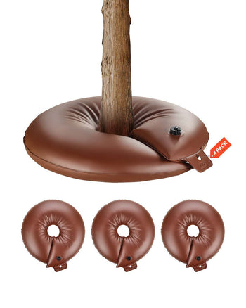 Tree Watering Rings, 4 Pcs 16 Gallons Tree Watering Bags, 6-9 Hours Slow Release, Refillable Planting Water Bags, Water Saving, Heavy Duty Watering System for Shrub Tree Root Drip Irrigation
