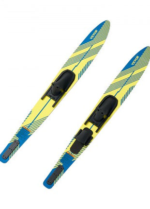 67" Water Skis, Adult Water Ski with X-9 Adjustable Horseshoe Bindings & Padded Rear Toe Plate, High-gloss UV Coating Waterskis Combo for Adults Up to 300 lbs