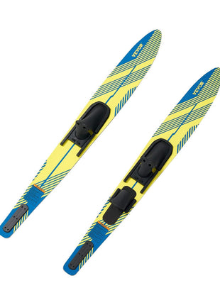 67" Water Skis, Adult Water Ski with X-9 Adjustable Horseshoe Bindings & Padded Rear Toe Plate, High-gloss UV Coating Waterskis Combo for Adults Up to 300 lbs