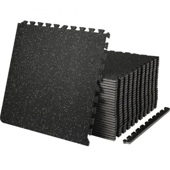 EVA Interlocking Foam Floor Mats, 0.56 in Thickened 25 Pcs Puzzle Rubber Tiles, 24 x 24 in Exercise Floor Mat for Workout & Fitness, Heavy Duty Flooring Mats for Home, Gym, Office-100 Sq Ft