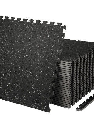 EVA Interlocking Foam Floor Mats, 0.56 in Thickened 25 Pcs Puzzle Rubber Tiles, 24 x 24 in Exercise Floor Mat for Workout & Fitness, Heavy Duty Flooring Mats for Home, Gym, Office-100 Sq Ft
