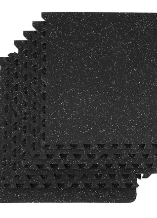 EVA Interlocking Foam Floor Mats, 0.56 in Thickened 6 Pcs Puzzle Rubber Tiles, 24 x 24 in Exercise Floor Mat for Workout & Fitness, Heavy Duty Flooring Mats for Home, Gym, Office-24 Sq Ft