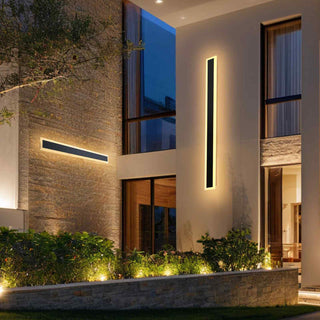 Outdoor Wall Lights, 2 Pack, 39.4 Inch Long Strip Modern Exterior Wall Sconce Light Fixtures, 3000K Warm White, IP65 Waterproof Anti-Rust Outside Wall Mount Lighting, for House, Porch, Garage