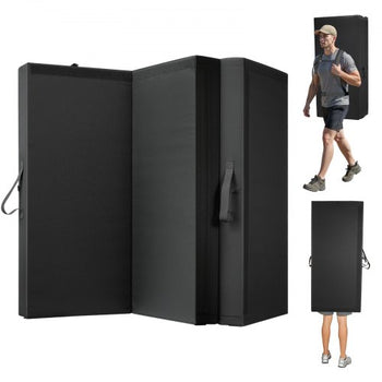 Bouldering Crash Pad, Tri-Fold Rock Climbing Crash Pad with Adjustable Backpack Straps and Handle, Foldable Lightweight for Indoor Bouldering & Outdoor Climbing, Folded Size 48" x 22.2" x 15"