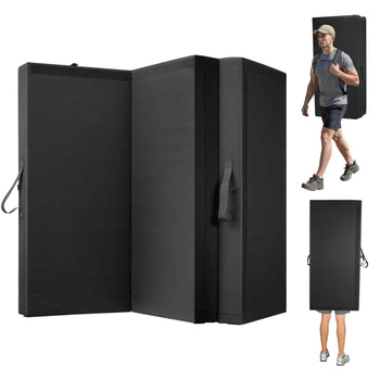 Bouldering Crash Pad, Tri-Fold Rock Climbing Crash Pad with Adjustable Backpack Straps and Handle, Foldable Lightweight for Indoor Bouldering & Outdoor Climbing, Folded Size 48" x 22.2" x 15"