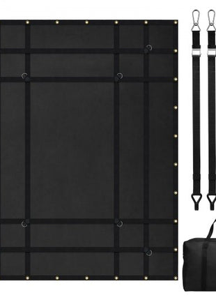 Cargo Net, 72 in x 57 in, Heavy Duty Truck Cargo Net for Truck Bed, 4 Adjustable Straps with Carabiners and Rubber Coated Hooks, Durable, Suitable for Pickup, Jeep, Truck, SUV, Boat (Black)