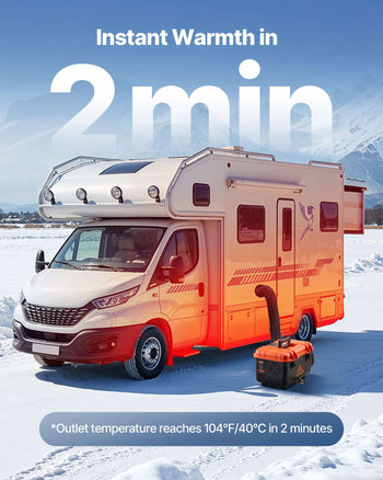 Diesel Heater, 8KW, DC 12V/24V, All in One Portable Diesel Air Heater with Remote Control and LCD Screen, Fast Heating Low Noise, 1.1 Gal Fuel Tank for Trucks, Vans, RVs, Campers, and Garages
