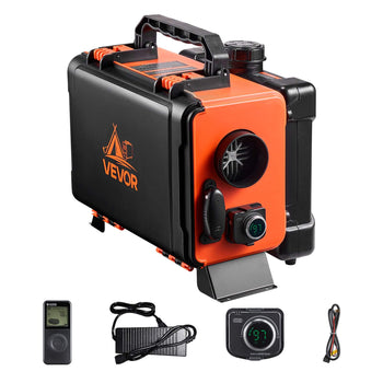 Diesel Heater, 8KW, DC 12V/24V, All in One Portable Diesel Air Heater with Remote Control and LCD Screen, Fast Heating Low Noise, 1.2 Gal Fuel Tank for Trucks, Vans, RVs, Campers, and Garages