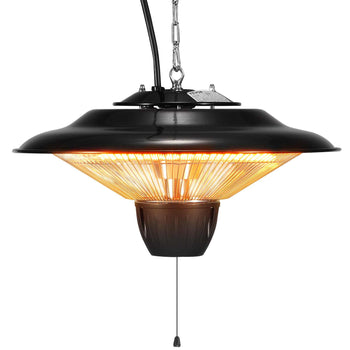 Hanging Patio Heater, 1500W Electric Space Infrared Heater, IP34 Protection with 23.6 inch Pull Cord & Adjustable Chain, for Porch,Patio,Dining Room,Studio Outdoor/Indoor