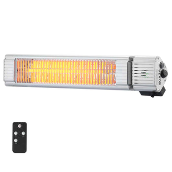 Infrared Heater, 1500W Remote Control Electric Space Infrared Heater, IP65 Protection Carbon Infrared Outdoor Heater with 3 Speeds, for Porch,Patio,Dining Room,Studio,Backyard,Garage, Wall Mount
