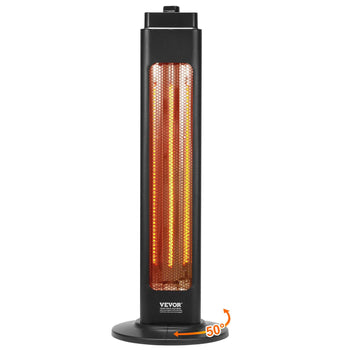 Infrared Heater, 1500W Electric Space Heater with Remote Control & 3 Speeds & 24H Timer & Multiple Security Protections, Indoor/Outdoor for Bedroom,Studio,Porch,Dining Room,Studio
