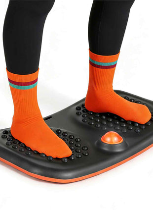 Balance Board, Wobble Board Trainer for Adults, Premium Balance Training Equipment Rocker, Compact & Lightweight for Core Workouts, Standing Desk Exercise, Home Gym, Office, Workstation, Black