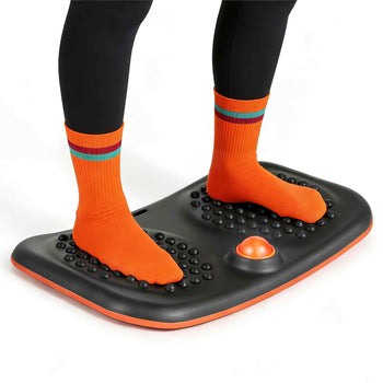 Balance Board, Wobble Board Trainer for Adults, Premium Balance Training Equipment Rocker, Compact & Lightweight for Core Workouts, Standing Desk Exercise, Home Gym, Office, Workstation, Black