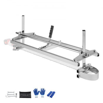 Chainsaw Mill, Portable Sawmill 14"-36" Guide Bar, Galvanized Steel Chainsaw Planking Mill with 0.2"-11.81" Cutting Thickness, Wood Lumber Cross Cutting Saw Mill for Builders and Woodworkers