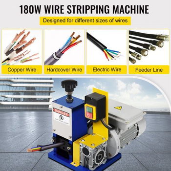 Automatic Electric Wire Stripping Machine 0.05\"-0.98\",Portable Dark Blue Wire Stripper, Wire Stripping Machine Tool for Scrap Copper Recycling (Dark Blue)