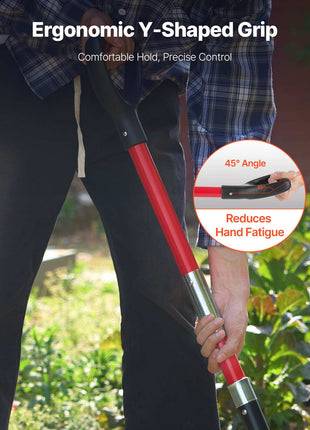 Garden Fork, 4-Tine Gardening Pitchfork with Fiberglass Handle, 45 in Heavy Duty Digging Fork with Y Grip, Forged Steel Spading Fork for Hay Potato Composting Transplanting Aeration