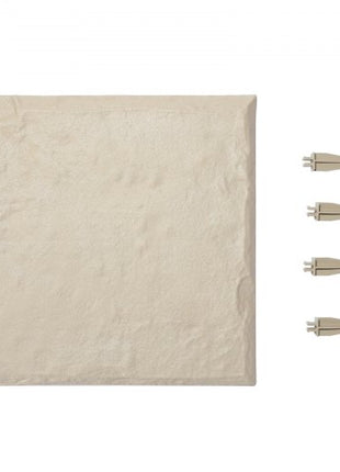 Garden Stepping Stones, 16Pcs 15.5 x 15.5 in, Decorative Stepping Stones with Stakes, Weather-Resistant Plastic Pathway Pavers, Smooth Surface, Outdoor Walkway for Lawn Patio Landscape, Beige
