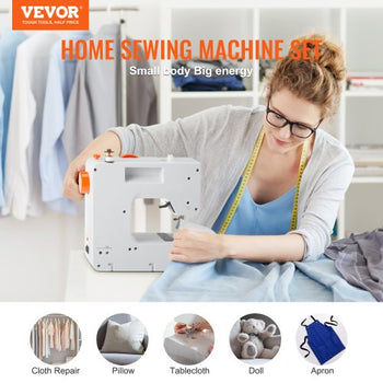 Sewing Machine, Portable Sewing Machine for Beginners with 38 Built-in Stitches & Reverse Sewing, Dual Speed Sewing Machine with Extension Table Foot Pedal, Accessory Kit Family Home Travel