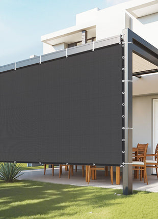 90% Sun Shade Cloth, 10 x 10 ft Pergola Shade Cover with Stainless Steel Grommets, Sun Shades Canopy Privacy Screen with 140 GSM HDPE Material, for Outdoor, Patio, Garden, and Backyard (Black)