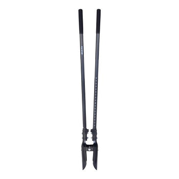 Post Hole Digger, Heavy Duty Post Hole Digger with Carbon Steel Handle, Manual Hole Digger with Scale Markings and Metal Blade, Post Hole Digger Tool for Digging Gardening Outdoors, 57.5-Inch