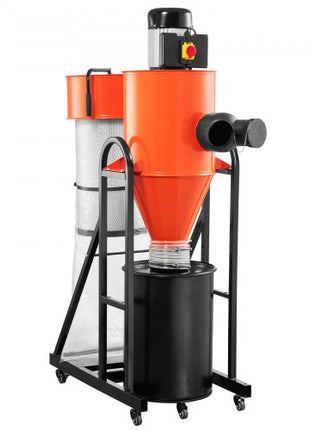 Dust Collector, 763 CFM 1 Micron Cyclone Dust Collector, 1.5HP Dusts Collection System with 12.5-Gallon Dust Collector Bag & Base Stand, Smart Cyclone Separation, Dusts Separator for Woodworking