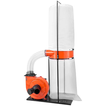 Dust Collector, 1100 CFM 2.5 Micron Vortex Cone Dust Collectors, 1.5HP Sawdust Collection System with 35-Gallon Dusts Collector Bag & 42-Gallon Filter Bag, 3400 RPM High Speed, for Woodworking