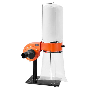 Dust Collector, 800 CFM 2.5 Micron Vortex Cone Dust Collectors, 1HP Sawdust Collection System with 16-Gallon Large Capacity Dusts Collector Bag, Filter Bag, and Casters, 3400 RPM High Speed
