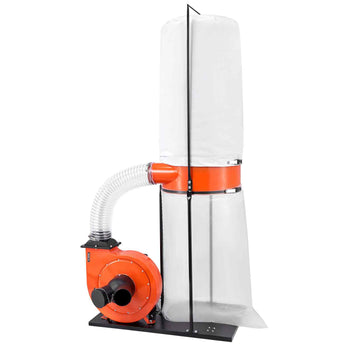 Dust Collector, 1200 CFM 2.5 Micron Vortex Cone Dust Collectors, 2.0HP Sawdust Collection System with 35-Gallon Dusts Collector Bag & 42-Gallon Filter Bag, 3400 RPM High Speed, for Wood Chips