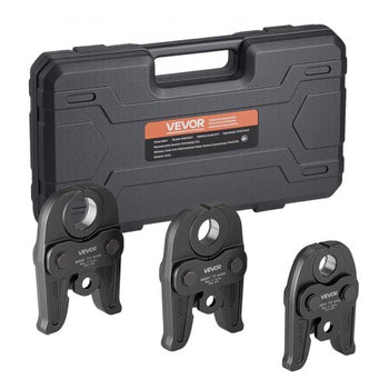 VMP Press Jaws, 3PCS Pressing Jaws 1/2", 3/4" & 1" - Compatible with Megapress Carbon Steel Pipes, Work with 32KN Standard Press Tools, Includes Carrying Case