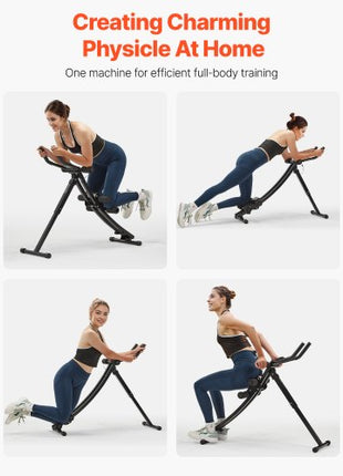 AB Workout Machine, Ab Workout Equipment at Home Gym, Core & Abdominal Trainers for Women, 440 lbs Weight Capacity Strength Training Ab Cruncher, Foldable Adjustable Fitness Exerciser