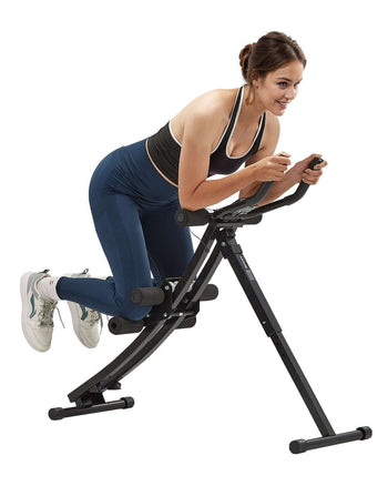 AB Workout Machine, Ab Workout Equipment at Home Gym, Core & Abdominal Trainers for Women, 440 lbs Weight Capacity Strength Training Ab Cruncher, Foldable Adjustable Fitness Exerciser