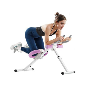 AB Workout Machine, Ab Workout Equipment at Home Gym, Core & Abdominal Trainers for Women, 330 lbs Weight Capacity Strength Training Ab Cruncher, Foldable Adjustable Fitness Exerciser