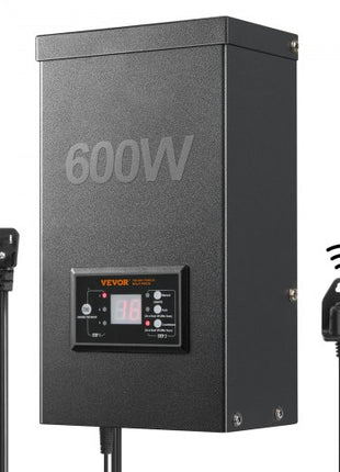 600W Landscape Transformer, Timer & Photocell Sensor Equipped, Weatherproof Outdoor Lighting Converter, 120V AC to 12V/14V AC, Ideal for Exterior, Spotlight, Pathway, Pool Lighting, ETL Certi