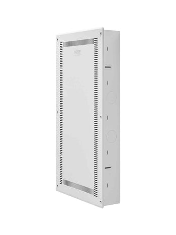 Structured Media Enclosure, 28-Inch, Recessed in-Wall Media Box with Cover, Wall-Mount Cable Management Box Kit, Structured Wiring Multi-Media Cabinet, Cold-Rolled Steel, for TV Home Theater