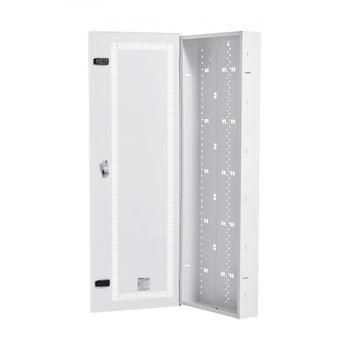 Media Enclosure, 42-Inch, Structured Media Center with Vented Hinged Door, Cable Management Box, Structured Wiring Multi-Media Cabinet, Recessed Electrical Media Box, for Network Distribution