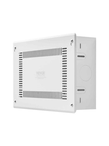 Structured Media Enclosure, 9-Inch, Recessed in-Wall Media Box with Cover, Wall-Mount Cable Management Box Kit, Structured Wiring Multi-Media Cabinet, Cold-Rolled Steel, for TV Home Theater