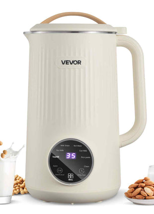 8-in-1 Nut Milk Maker, 34 oz Soy Milk Maker with 180W Blending, for Homemade Oat, Nut, Soy, Juice, Milkshake, Rice Cereal, Plant-Based Beverages with Self-Cleaning, Boil Water, 12-Hour Delay