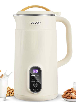 6-in-1 Nut Milk Maker, 20 oz Soy Milk Maker Machine with 6 Blades, for Homemade Oat, Nut, Soy, Juice, Plant-Based and Non Dairy Beverages with High-Temp Self-Cleaning, Boil Water, 12-Hour Delay