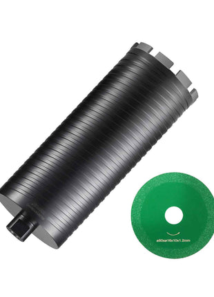 Core Drill Bit, 4.25" Wet/Dry Diamond Core Drill Bits for Brick and Block, Concrete Core Drill Bit with Pilot Bit Adapter and Saw Blade, 9.5" Drilling Depth, 5/8"-11 Inner Thread, Laser Welding